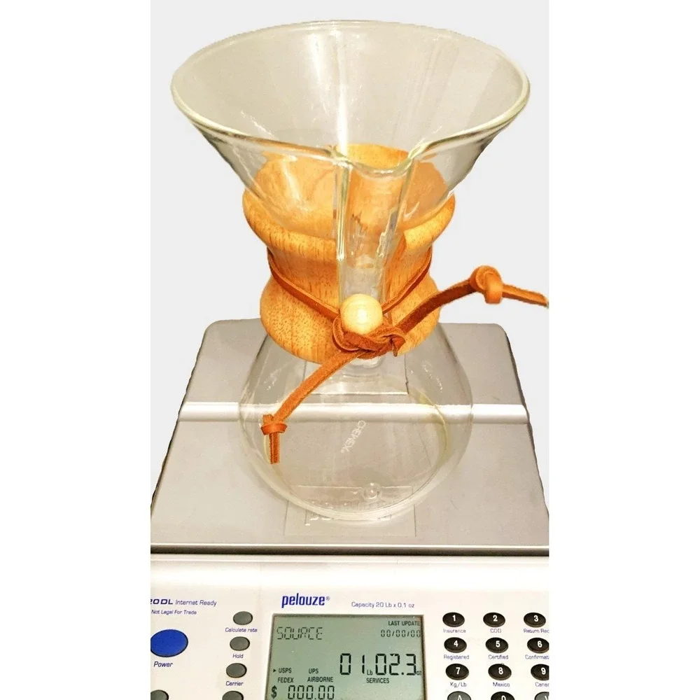 Vintage Chemex Hourglass Pour Over Glass Coffee Maker 8 Cup Pyrex Exc Condition‎